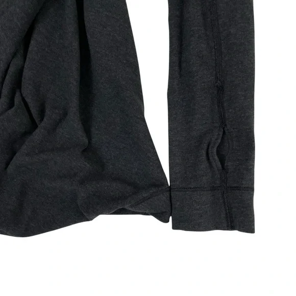 lululemon Iconic Wrap Sweater Heather Black Sz 4 - Picture 7 of 10